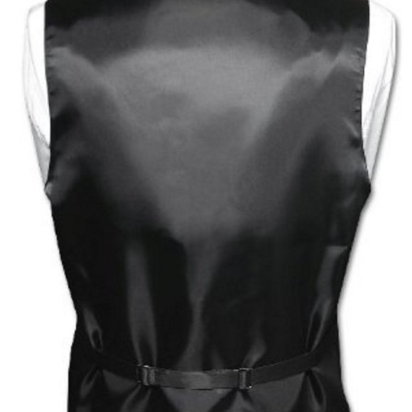 Men's Formal Wedding Prom Homecoming Tuxedo Vest Tie Hankie - Champagne Paisley - Picture 4 of 4